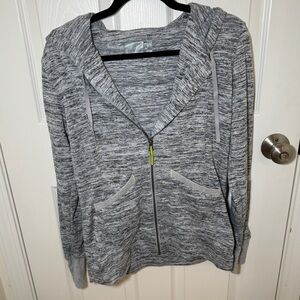 Marled gray full zip hoodie from Athleta